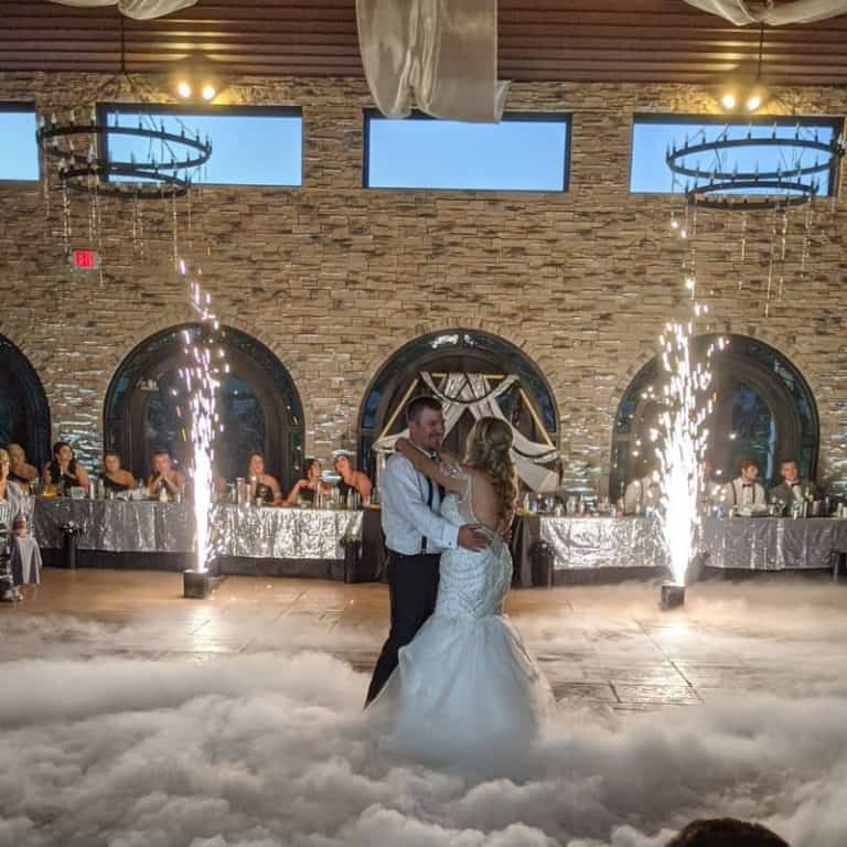 Sparkler cannons and dance floor clouds